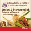 Onion & Horseradish Concentrate Label